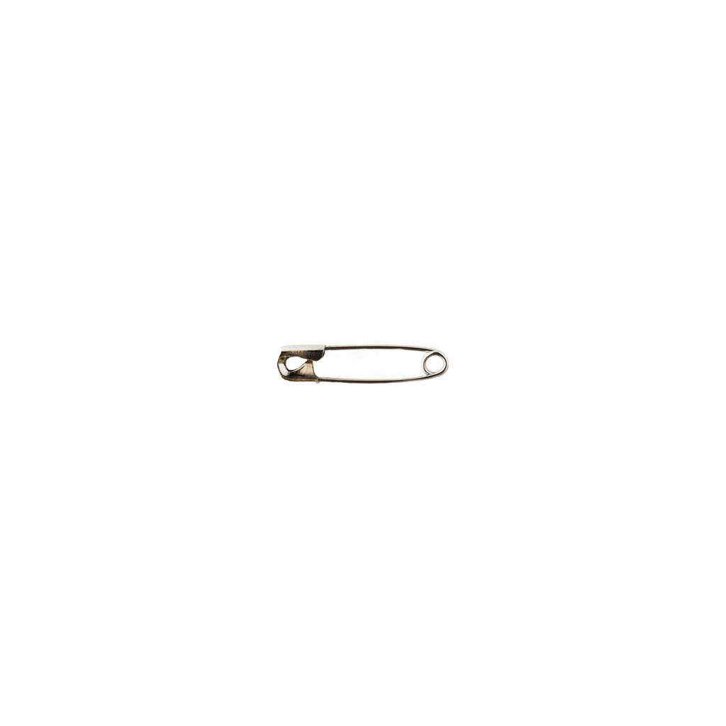 silver size 0 hard steel safety pins from Heit's Wholesale bulk sewing supply company