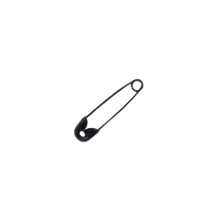 enlarged black size 00 hard steel safety pins from Heit's Wholesale bulk sewing supply company