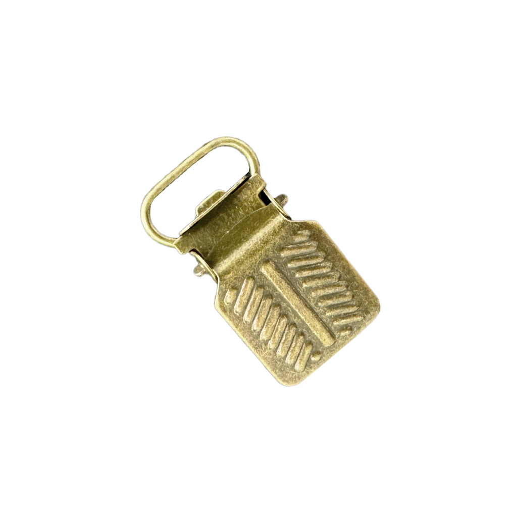 bronze 1/2" herringbone suspender clip from Heit's Wholesale bulk sewing supply company