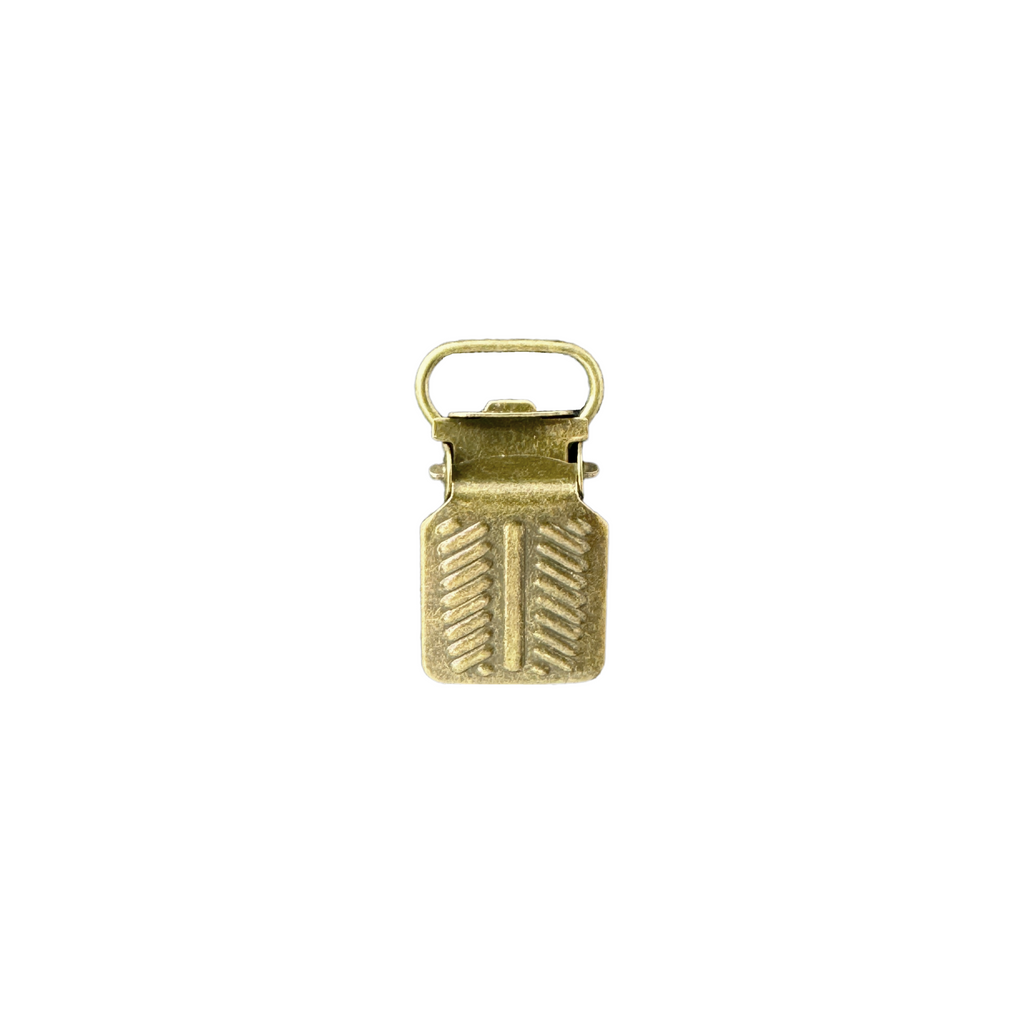 bronze 1/2" herringbone suspender clip from Heit's Wholesale bulk sewing supply company