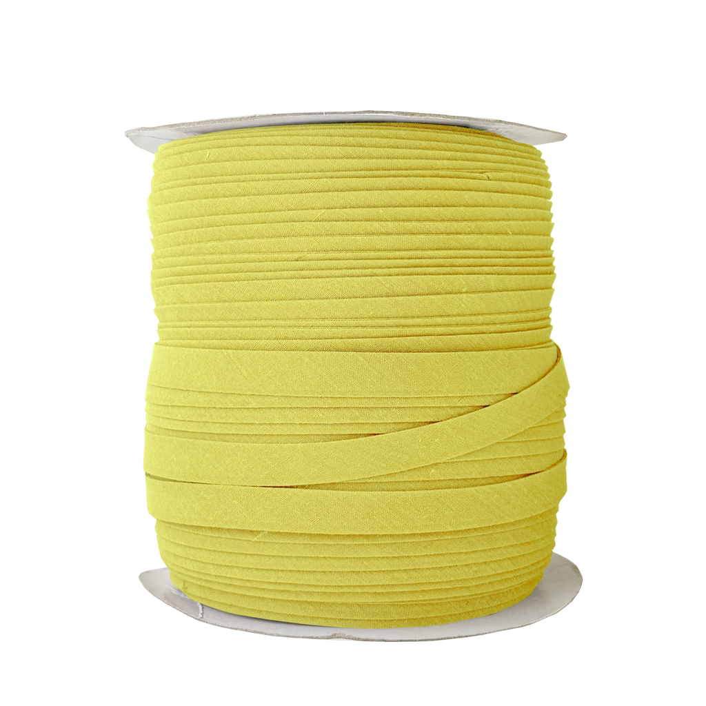 khaki green 1/2" double fold bias tape on a spool from Heit's Wholesale bulk sewing supply company