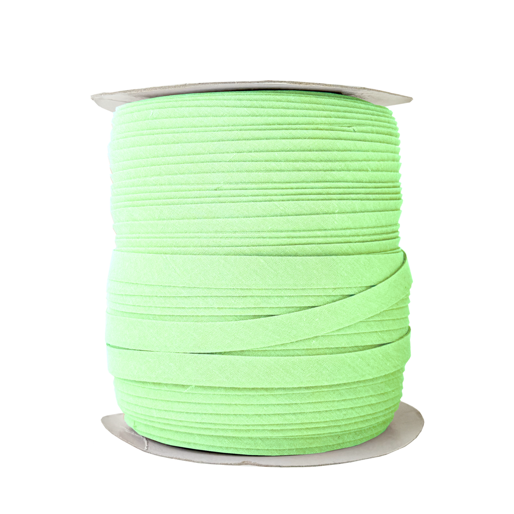 sanibell 1/2" double fold bias tape on a spool from Heit's Wholesale bulk sewing supply company