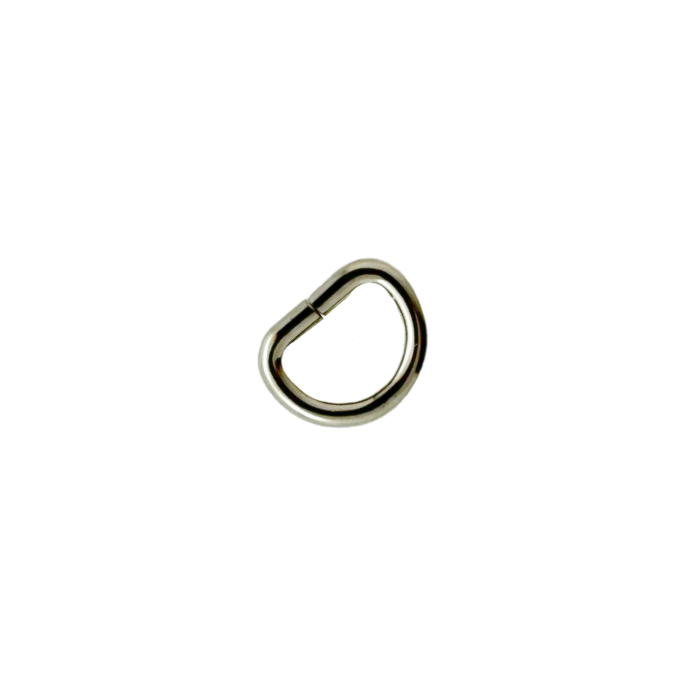 enlarged silver 1/2" metal d ring from Heit's Wholesale bulk sewing supply company