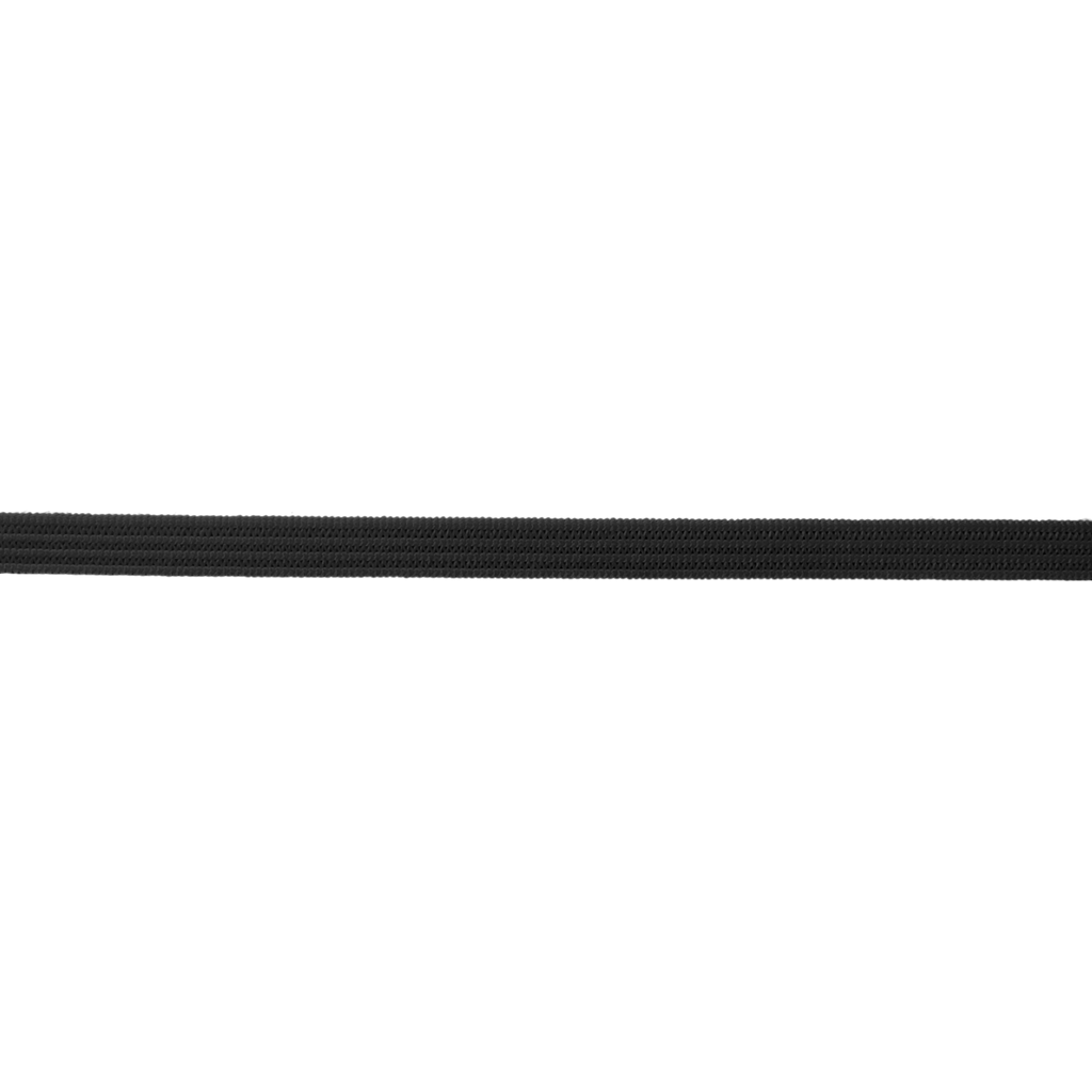 black 1/4" knit elastic on a spool from Heit's Wholesale bulk sewing supply company