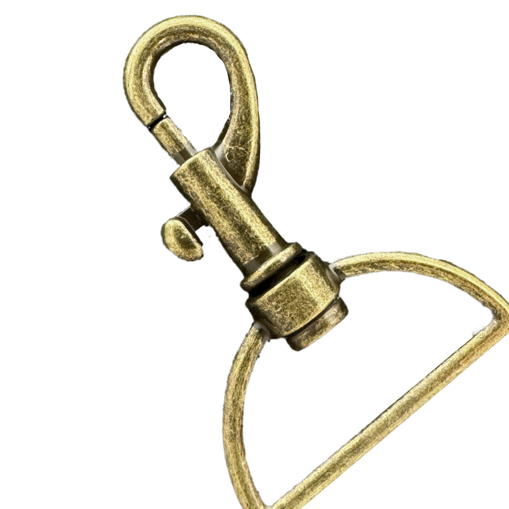 enlarged 1+1/2" antique bronze snap hooks from Heit's Wholesale bulk sewing supply company