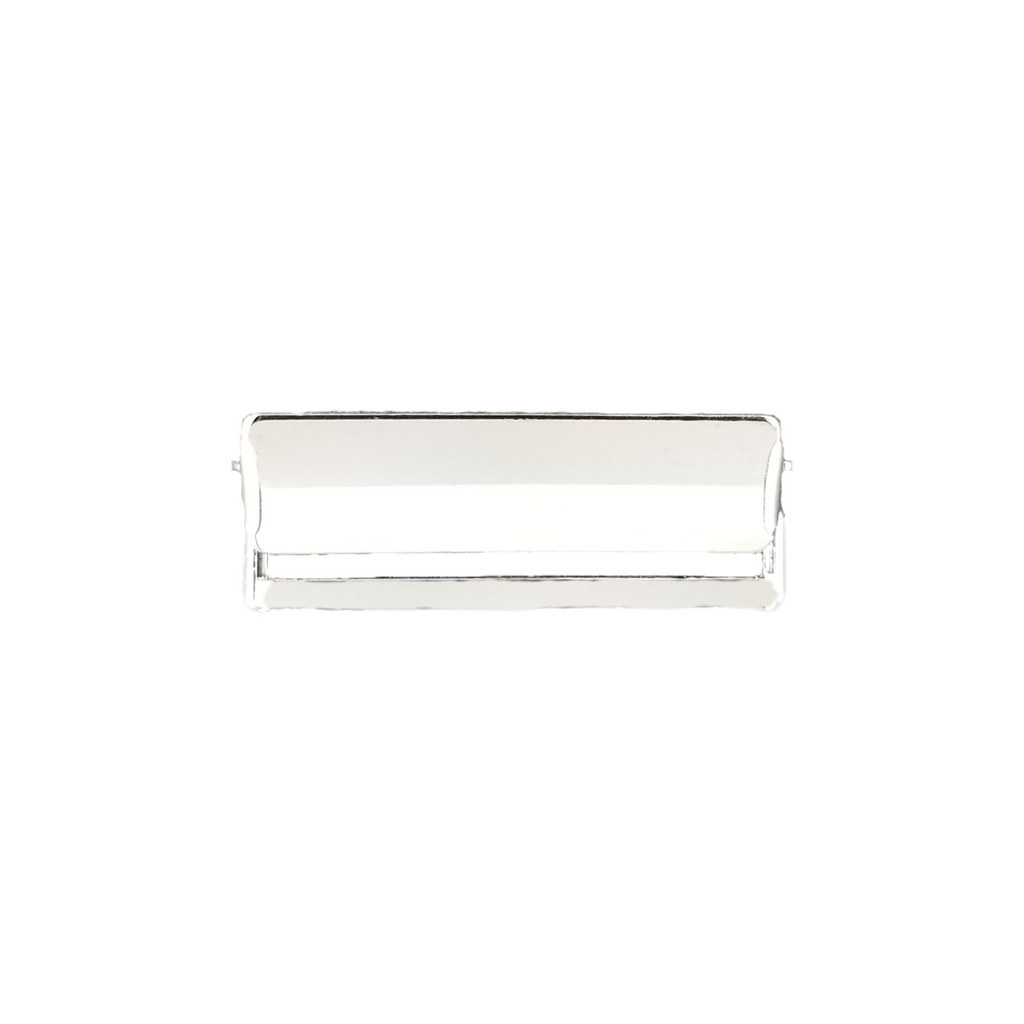 silver 1+1/2" metal adjuster pieces for suspenders from Heit's Wholesale bulk sewing supply company