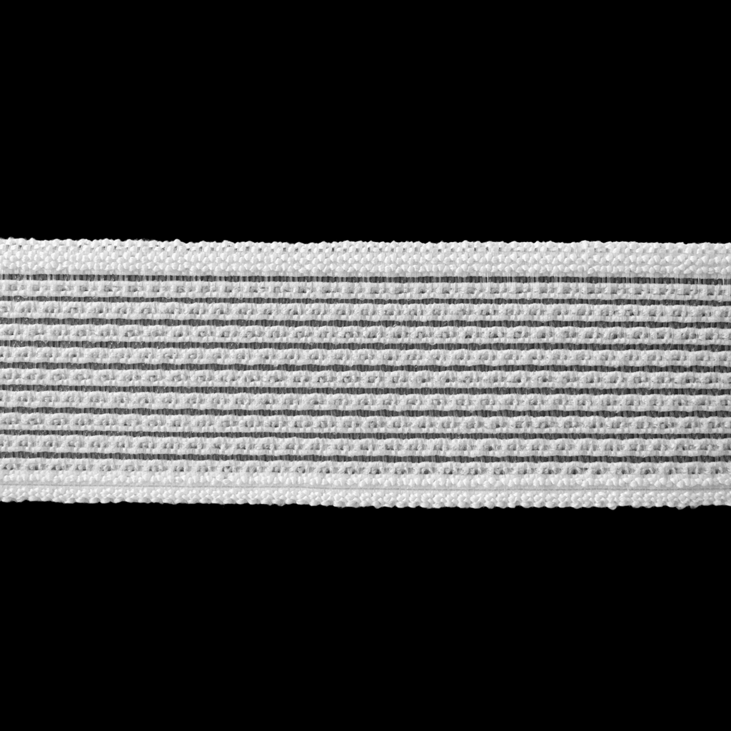 white 1+1/2" super stretch elastic on a spool from Heit's Wholesale bulk sewing supply company