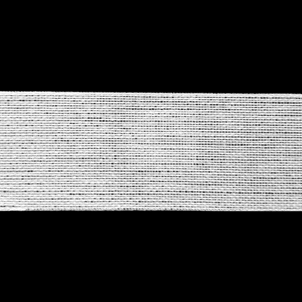 close up of the white 1+1/4" non roll waistband belt stiffener on a spool from Heit's Wholesale bulk sewing supply company
