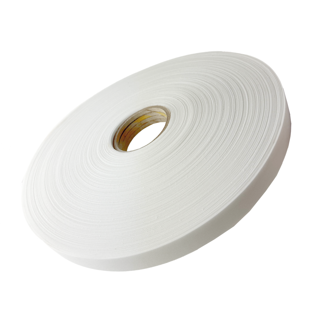white 1+1/4" non roll waistband belt stiffener on a spool from Heit's Wholesale bulk sewing supply company