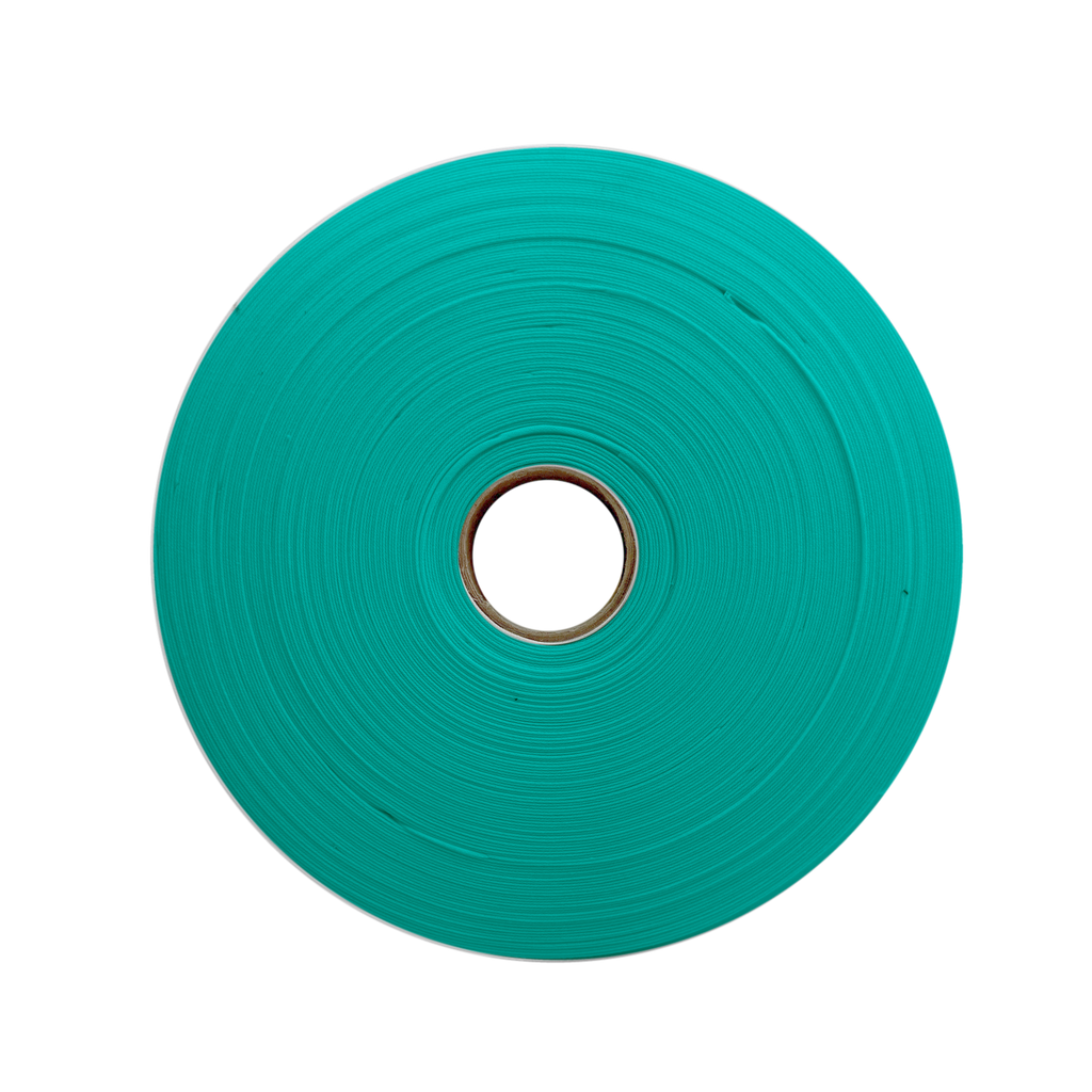 aquarius blue 1" double fold bias tape on a roll from Heit's Wholesale bulk sewing supply company