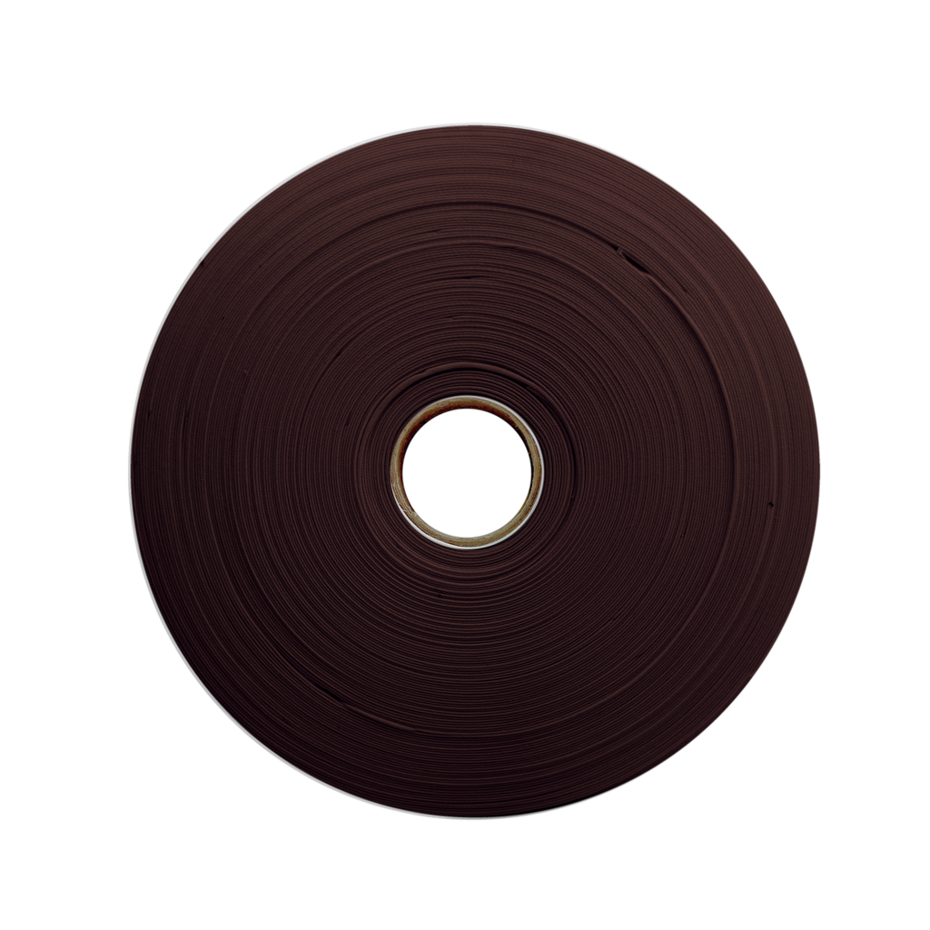 chocolate brown 1" double fold bias tape on a roll from Heit's Wholesale bulk sewing supply company