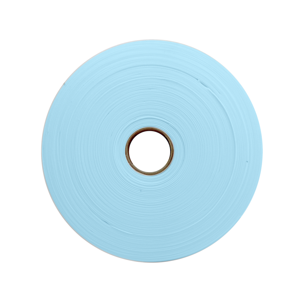 cloud blue 1" double fold bias tape on a roll from Heit's Wholesale bulk sewing supply company