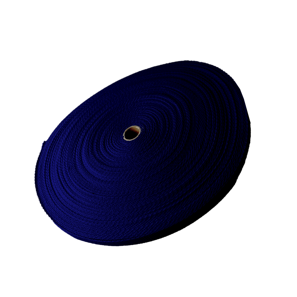navy blue 1" cotton webbing on a spool from Heit's Wholesale bulk sewing supply company