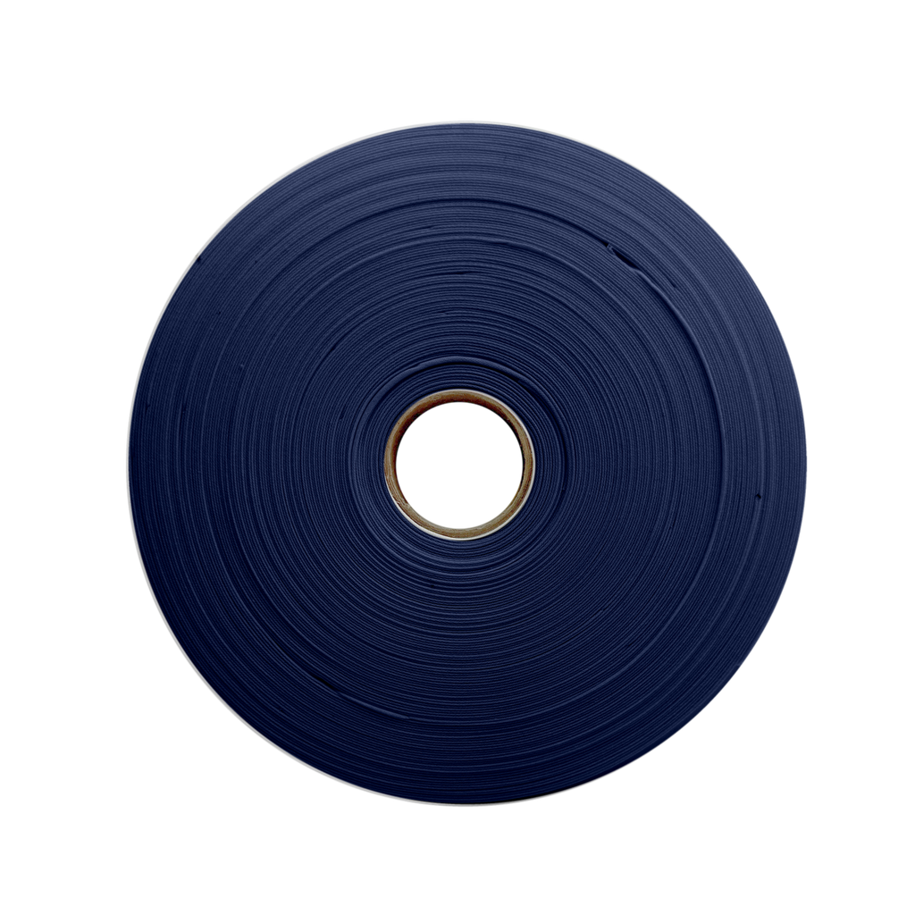 dark navy 1" double fold bias tape on a roll from Heit's Wholesale bulk sewing supply company