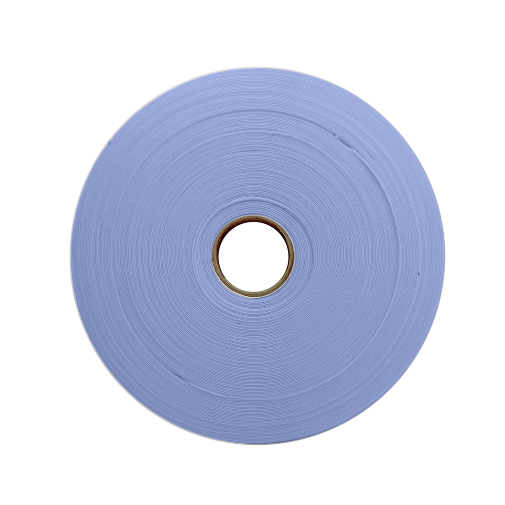 denim blue 1" double fold bias tape on a roll from Heit's Wholesale bulk sewing supply company