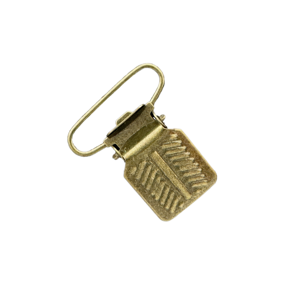 bronze 1" herringbone suspender clips from Heit's Wholesale bulk sewing supply company