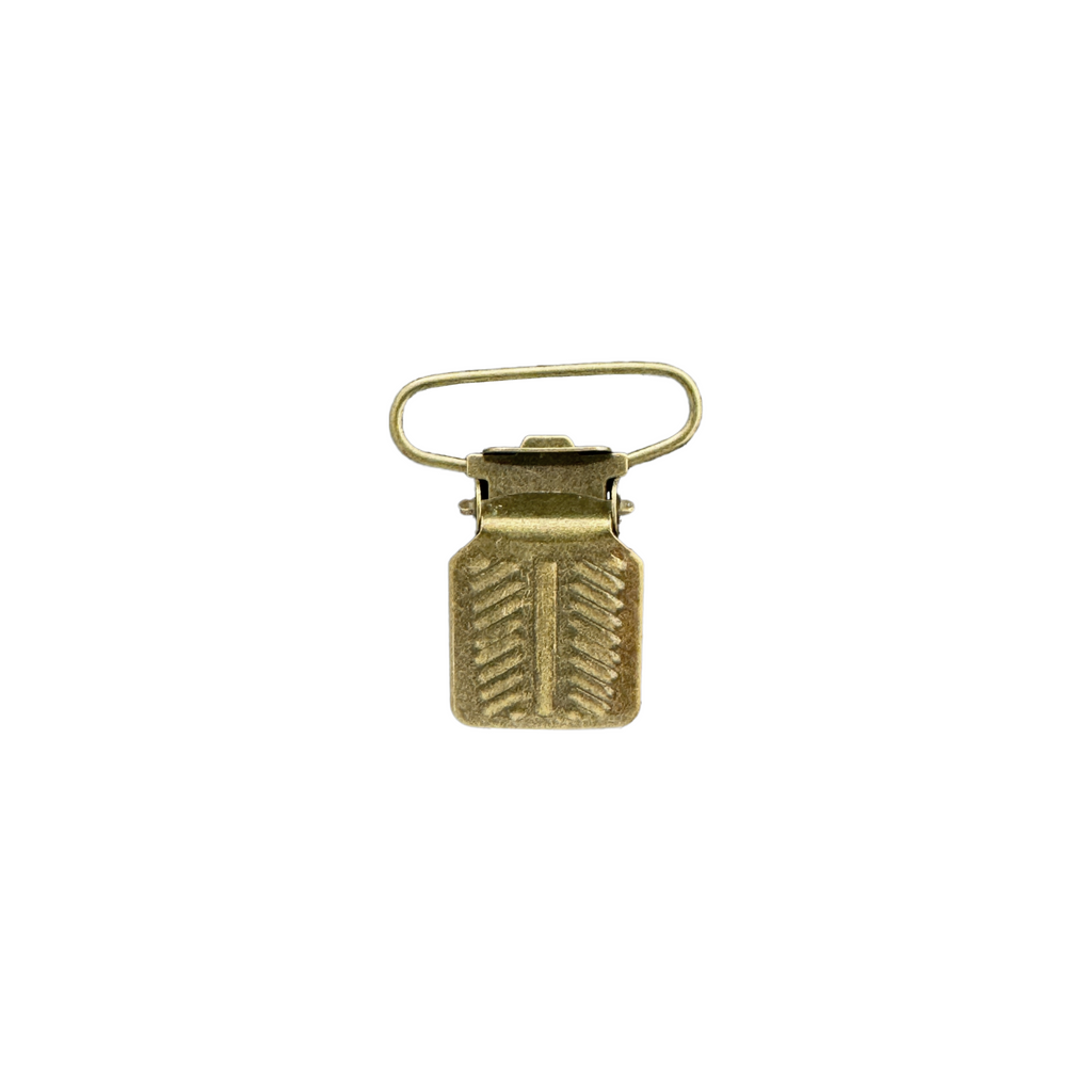 bronze 1" herringbone suspender clips from Heit's Wholesale bulk sewing supply company