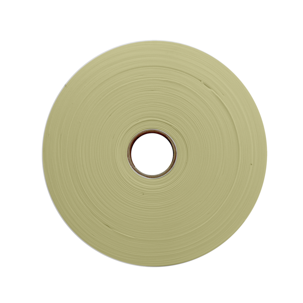 khaki brown 1" double fold bias tape on a roll from Heit's Wholesale bulk sewing supply company