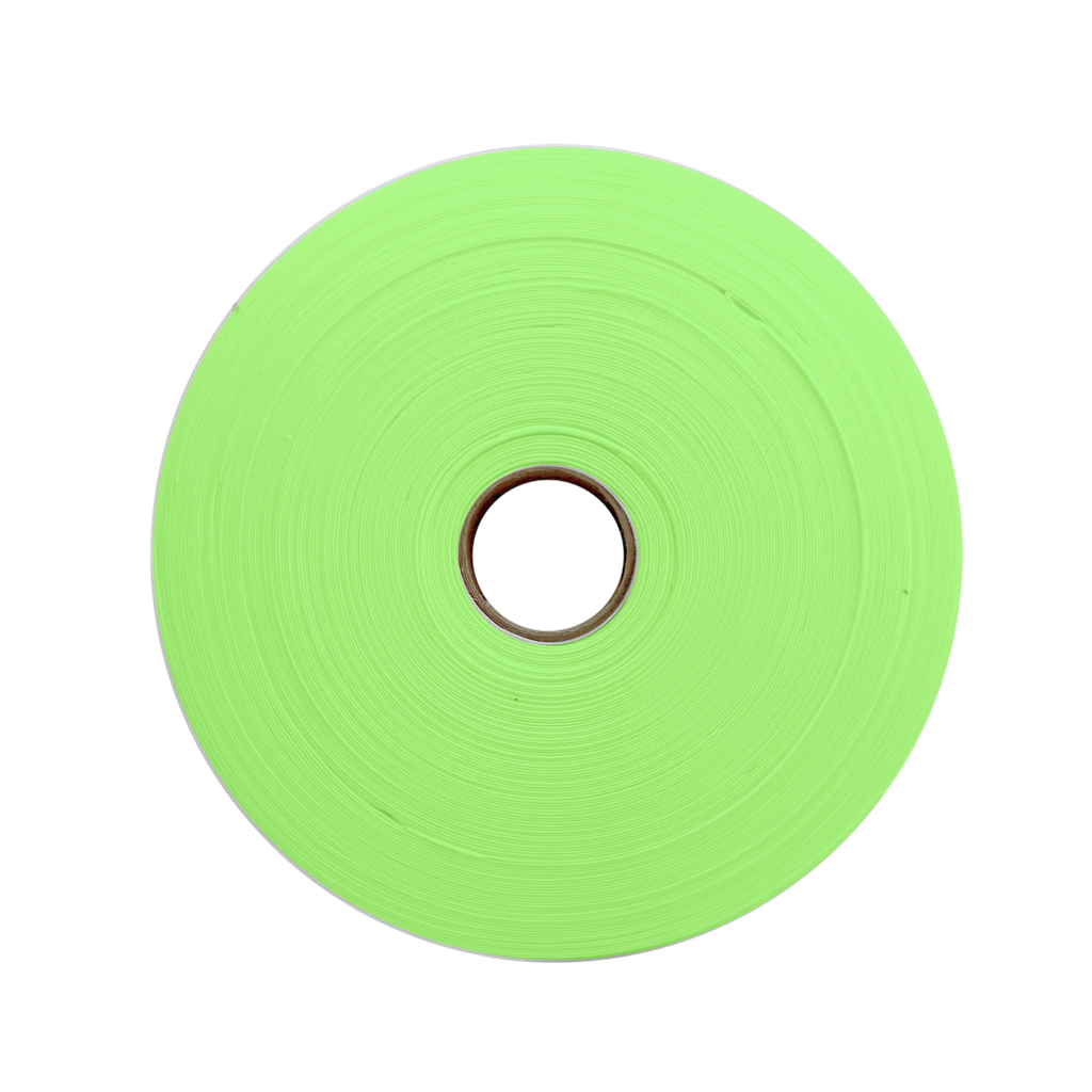 lime green 1" double fold bias tape on a roll from Heit's Wholesale bulk sewing supply company