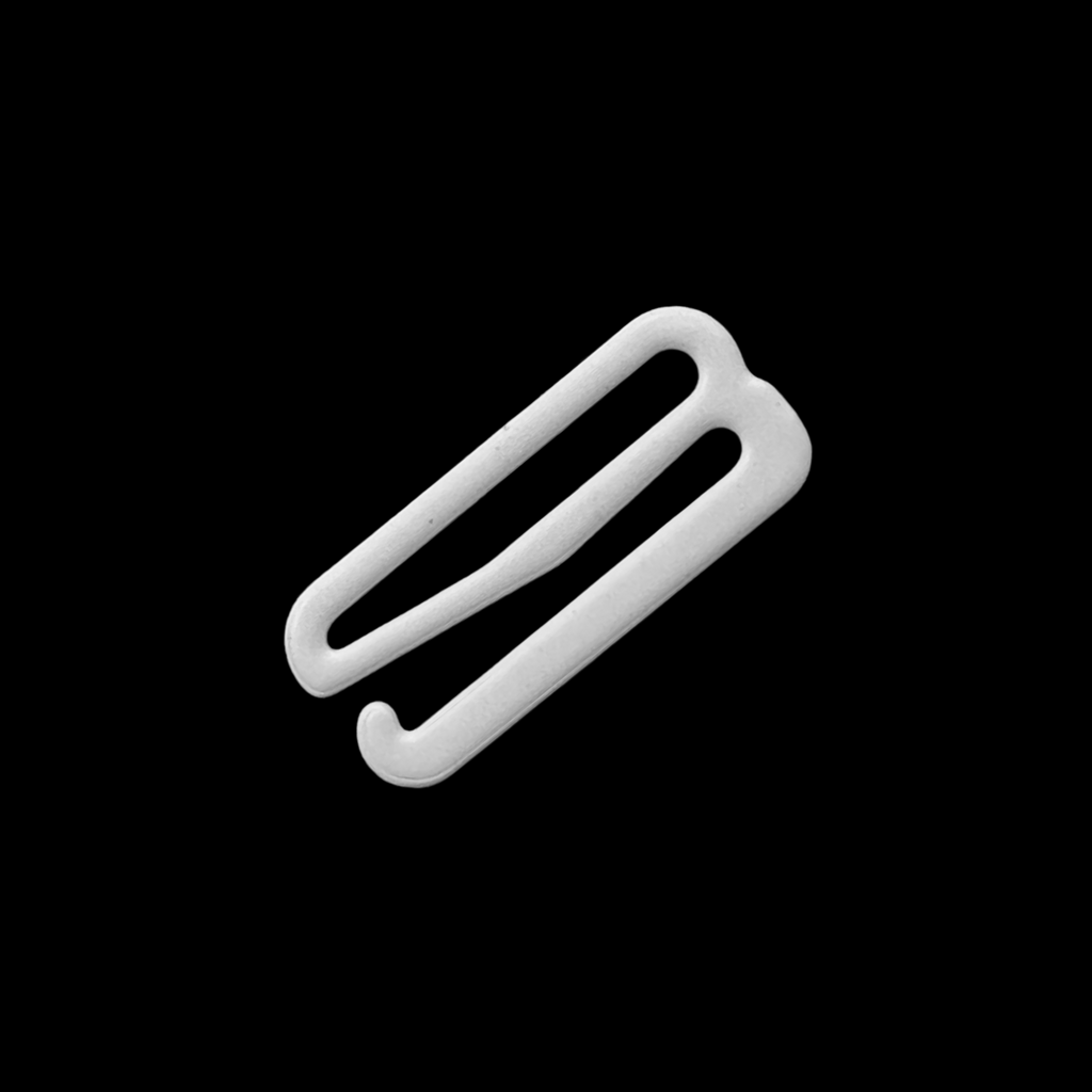 white 1" metal slide hooks from Heit's Wholesale bulk sewing supply company