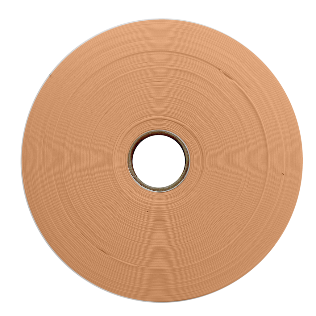 camel brown 1" no gap single fold bias tape on a roll from Heit's Wholesale bulk sewing supply company