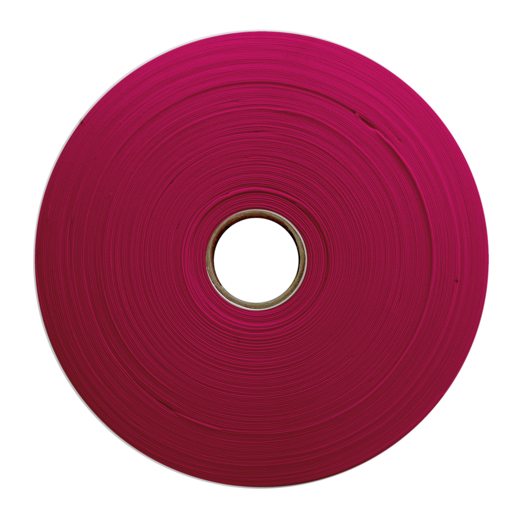 cranberry 1" no gap single fold bias tape on a roll from Heit's Wholesale bulk sewing supply company