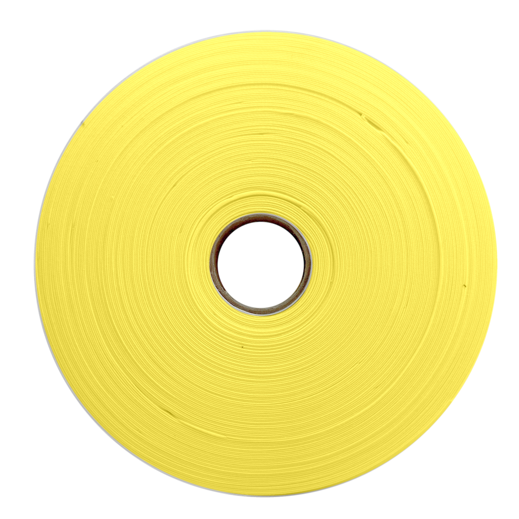 lemon drop 1" no gap single fold bias tape on a roll from Heit's Wholesale bulk sewing supply company