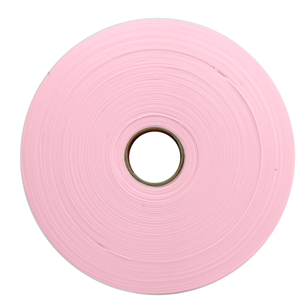 petal pink 1" no gap single fold bias tape on a roll from Heit's Wholesale bulk sewing supply company