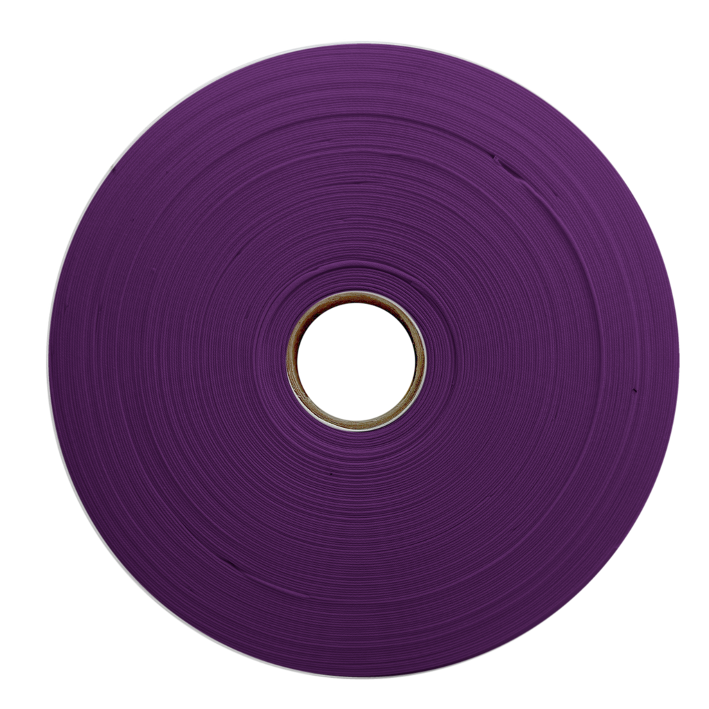 purple 1" no gap single fold bias tape on a roll from Heit's Wholesale bulk sewing supply company