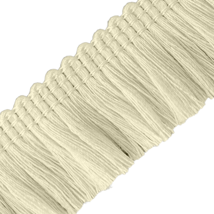 natural 1" very fine polyester chainette fringe from Heit's Wholesale bulk sewing supply company