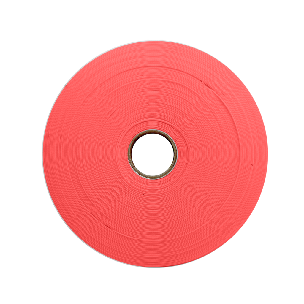 red 1" double fold bias tape on a roll from Heit's Wholesale bulk sewing supply company
