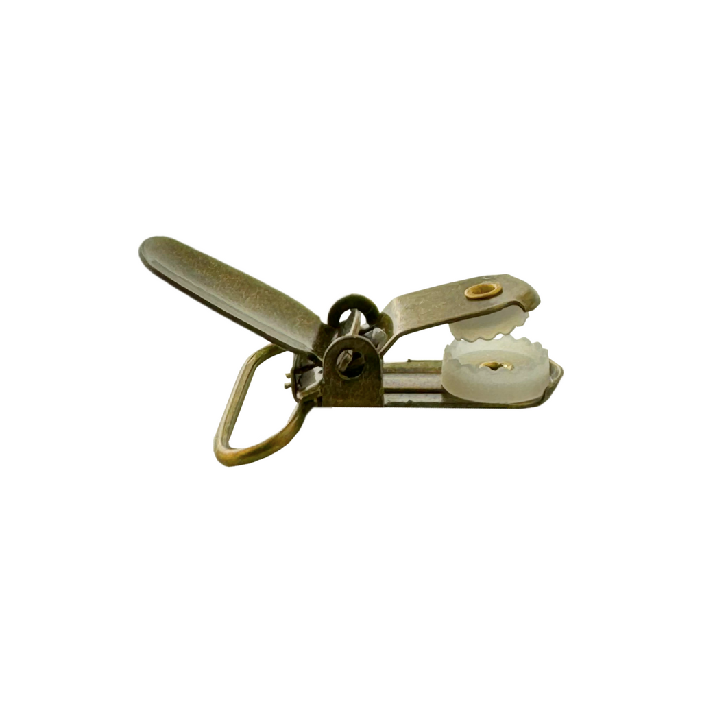 bronze 1" suspender clips from Heit's Wholesale bulk sewing supply company