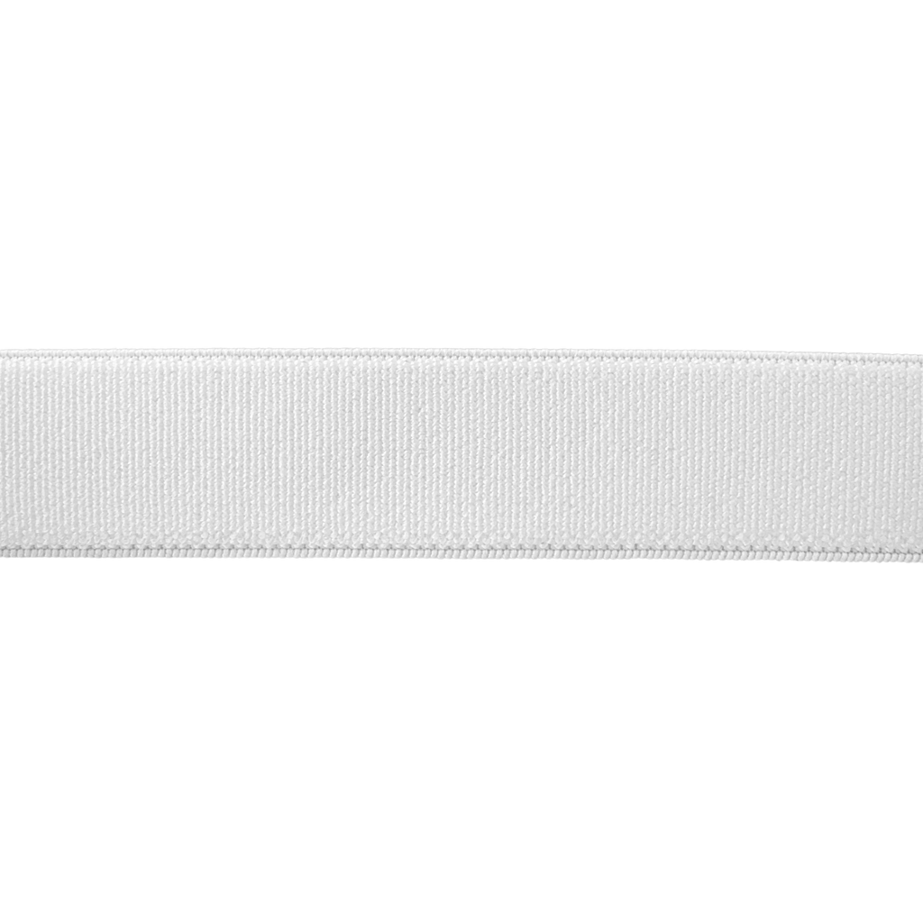 white 1" suspender elastic from Heit's Wholesale bulk sewing supply company