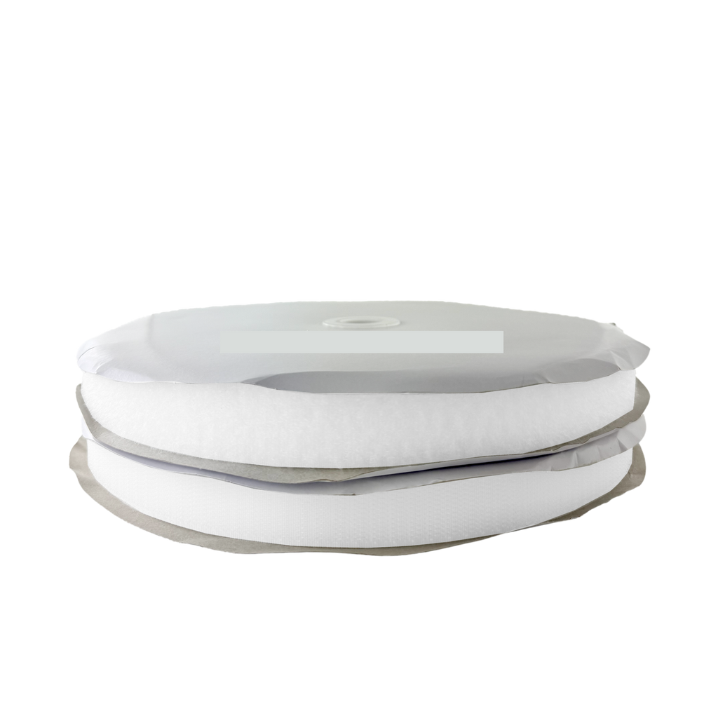 white 1" sew on velcro on a spool from Heit's Wholesale bulk sewing supply company