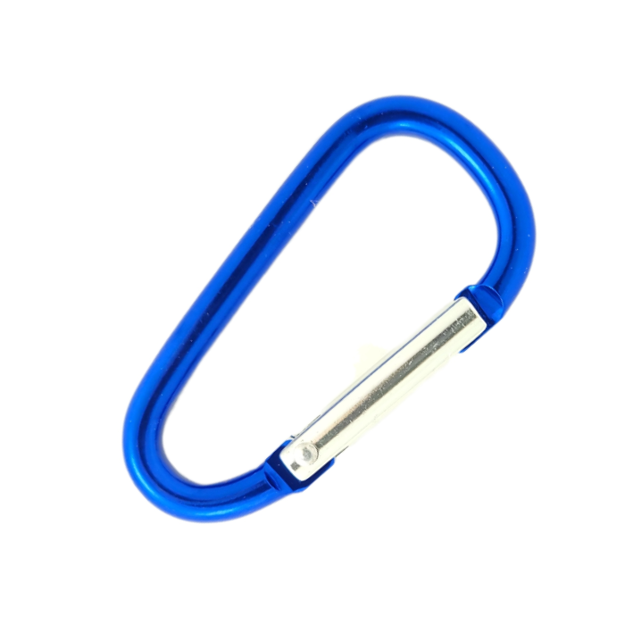 enlarged dark blue 2" d-shaped carabiner from Heit's Wholesale bulk sewing supply company