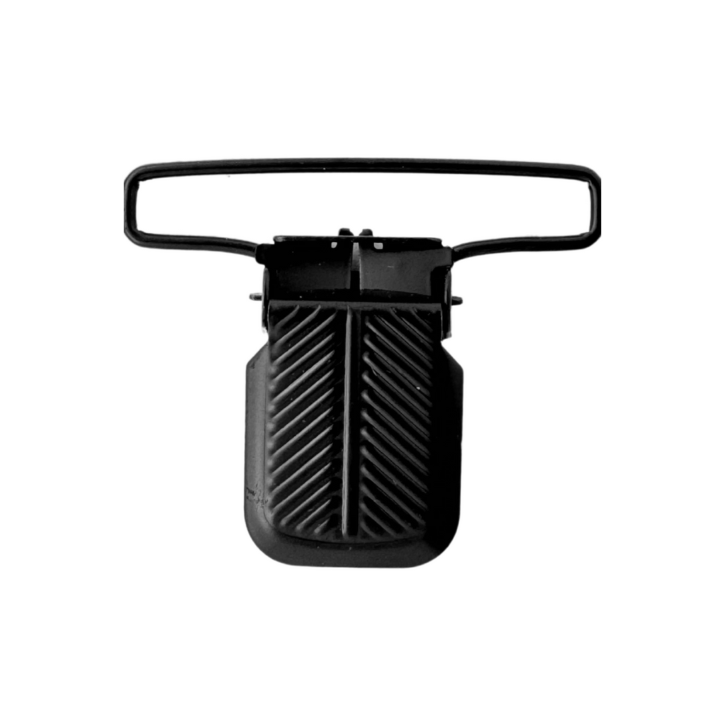 black 2" herringbone suspender clip from Heit's Wholesale bulk sewing supply company