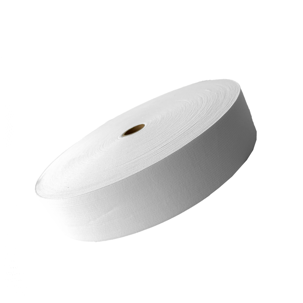white 2" knit elastic on a spool from Heit's Wholesale bulk sewing supply company