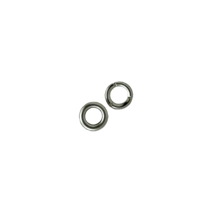 enlarged silver 3/16" grommets from Heit's Wholesale bulk sewing supply company
