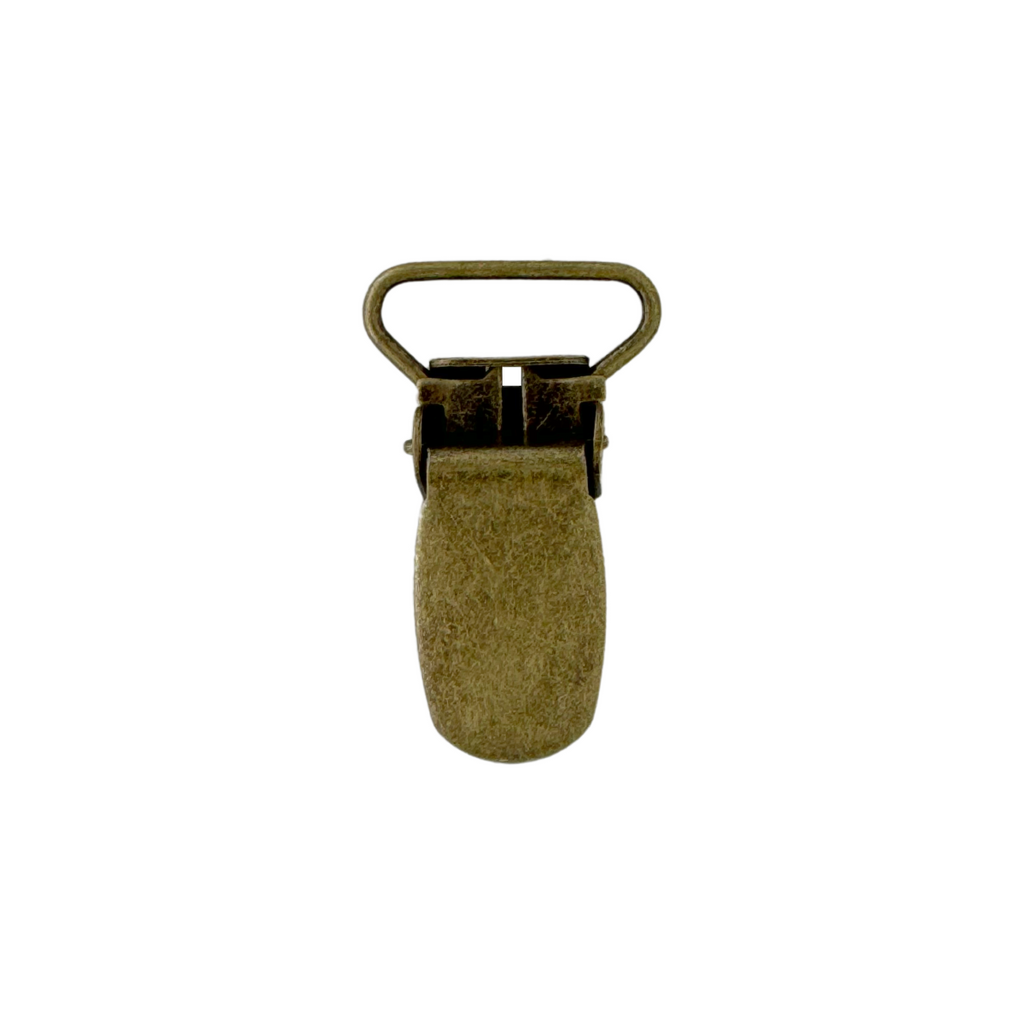 bronze 3/4" suspender clips with pin from Heit's Wholesale bulk sewing supply company