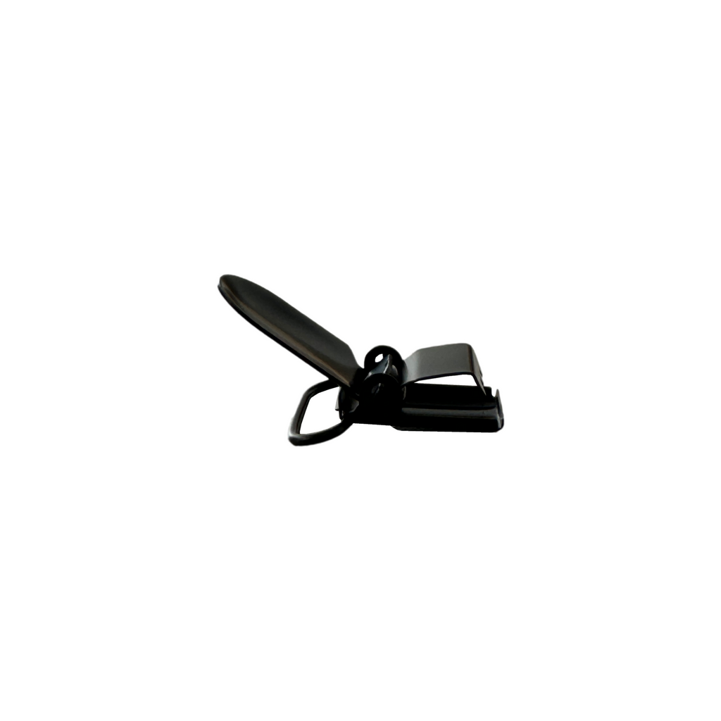 black 3/4" suspender clip from Heit's Wholesale bulk sewing supply company