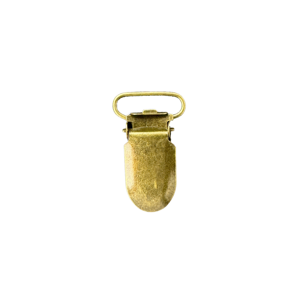 bronze 3/4" suspender clip from Heit's Wholesale bulk sewing supply company