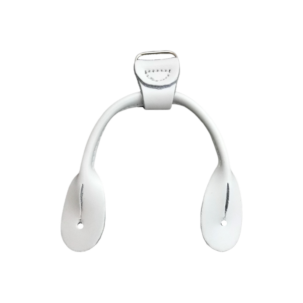 white 3/4" double button ends for suspenders from Heit's Wholesale bulk sewing supply company
