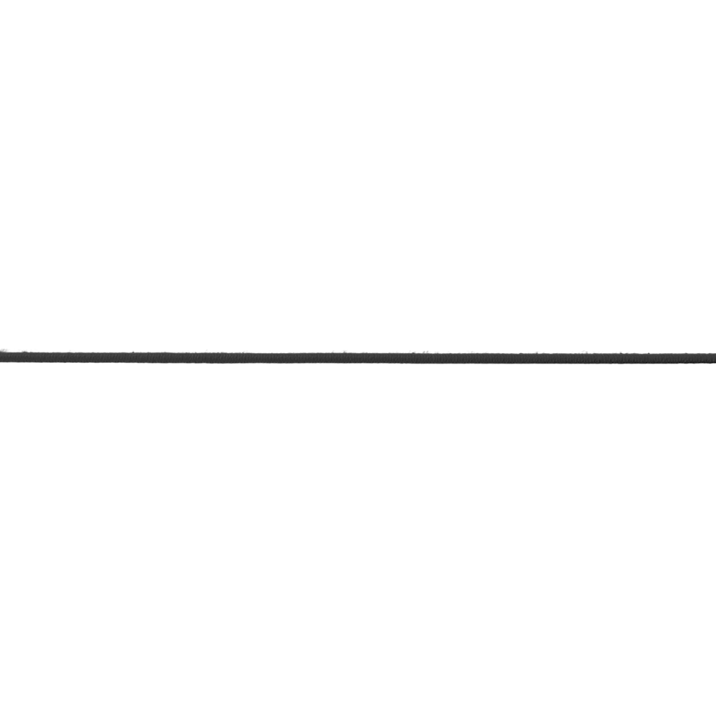 black 3/64" tubular elastic on a spool from Heit's Wholesale bulk sewing supply company