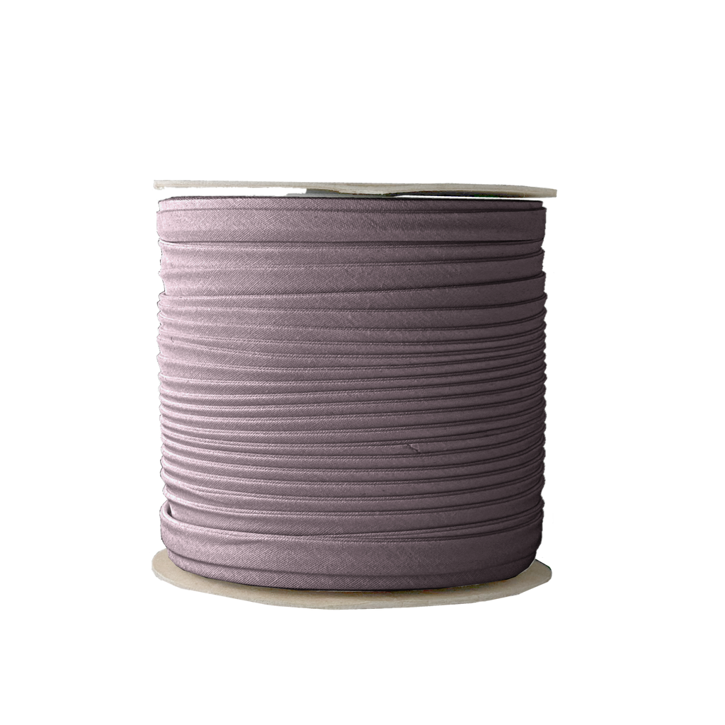 coal dust 3/8" double fold bias tape on a spool from Heit's Wholesale bulk sewing supply company 