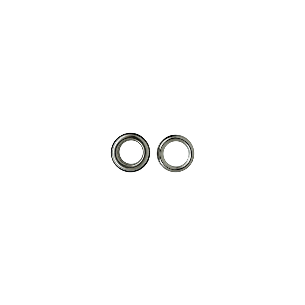 silver finish 3/8" grommet and washer sets from Heit's Wholesale bulk sewing supply company 