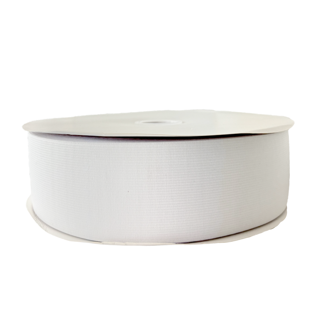 white 3" knit elastic on a spool from Heit's Wholesale bulk sewing supply company