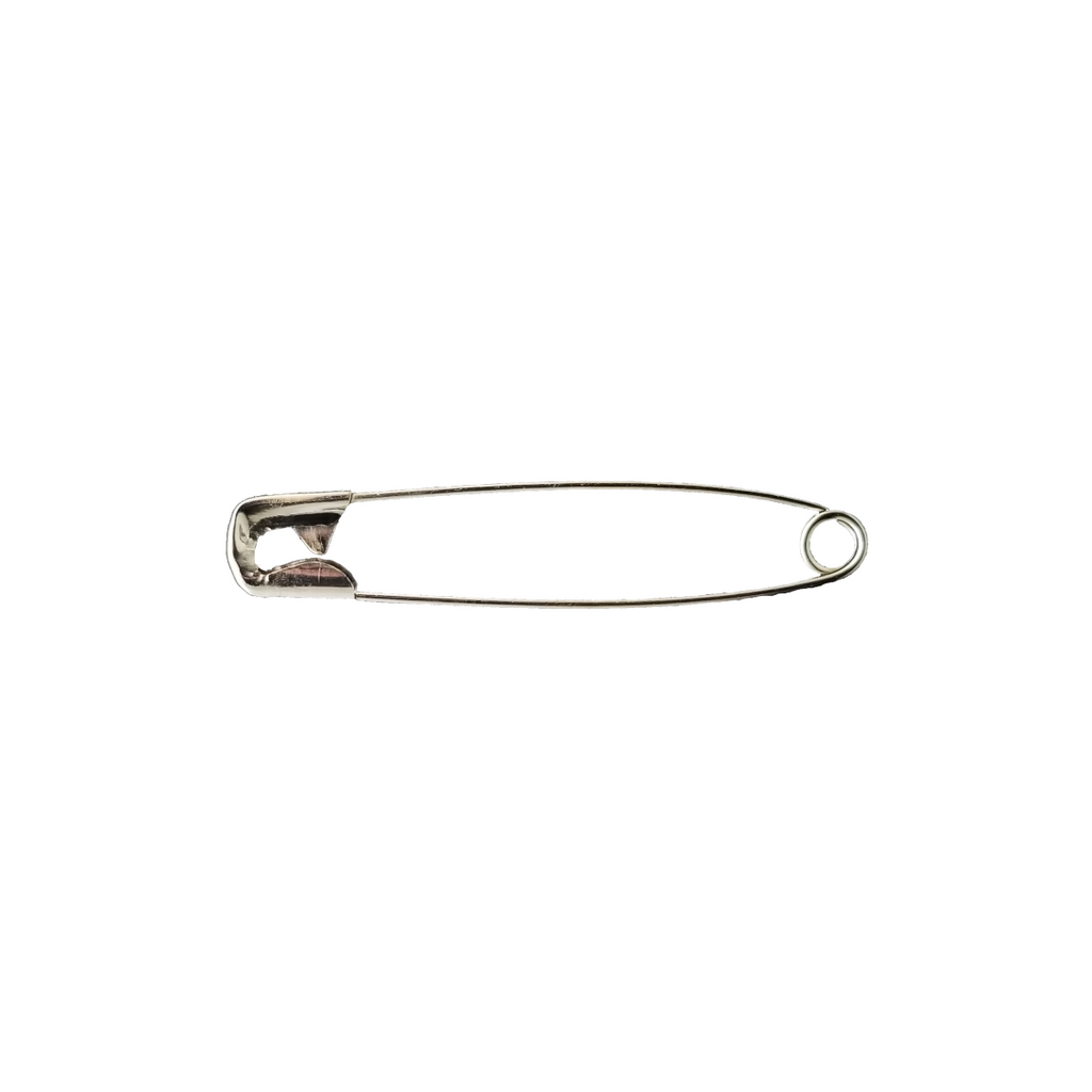 size 4 silver hard steel safety pins from Heit's Wholesale bulk sewing supply company
