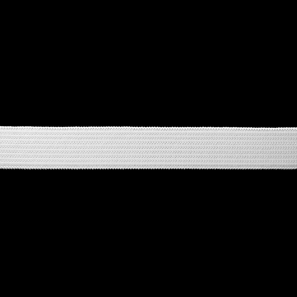 white 5/8" knit elastic on a spool from Heit's Wholesale bulk sewing supply company