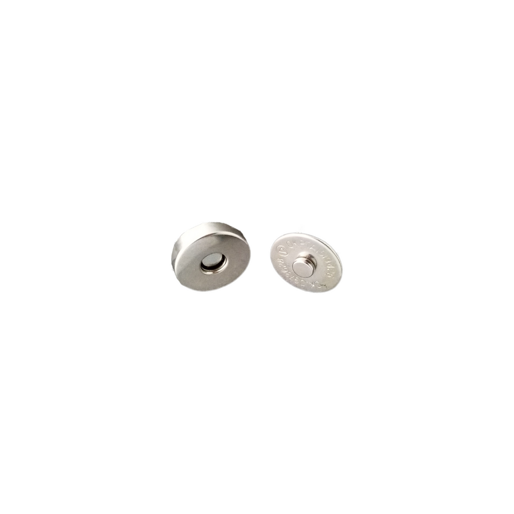 silver 9/16" magnetic buttons from Heit's Wholesale bulk sewing supply company
