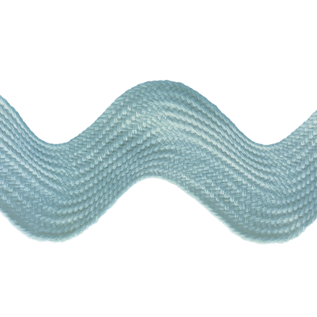 aqua 1+13/32" polyester ric rac from Heit's Wholesale bulk sewing supply company